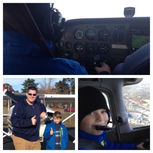 Collage of Eric's flight!