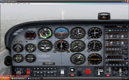 With very low visibility, I made this approach very challenging for myself. I made the visibility just at minimums so I would have to make a quick go/no go decision on whether to begin the missed approach at DH. In this case I was able to keep going.