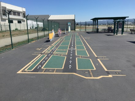 The painted airport diagram in the observation area was honestly the 'coolest' part of Van Nuys Airport.