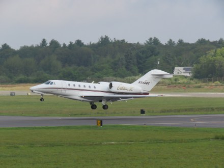 A Citation X departing from Runway 23 at EWB. (8/26)